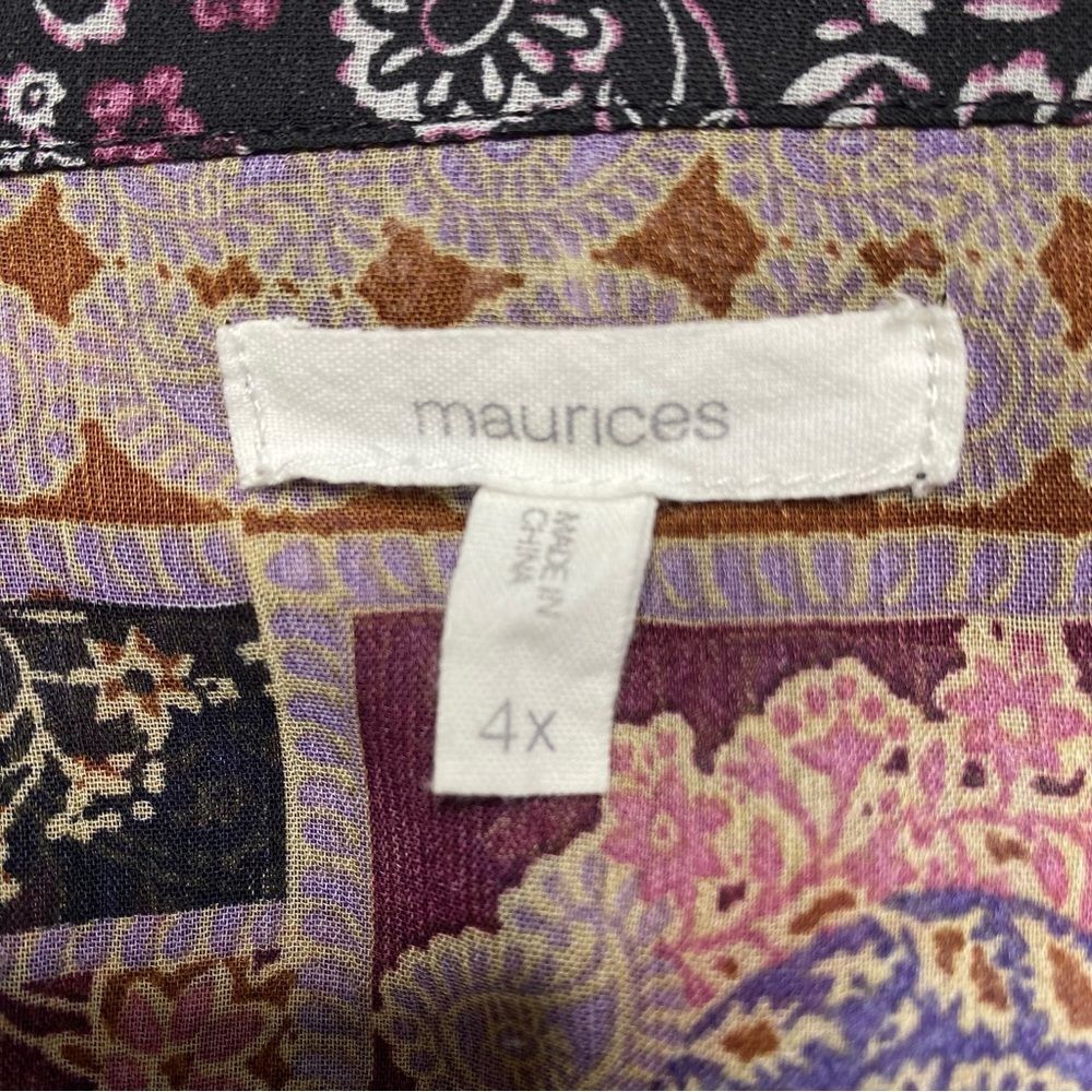 Maurices Bohemian Button Front Patchwork Peasant … - image 8